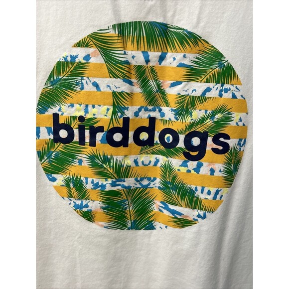 BirdDogs Medium White Graphic Logo Short Sleeve T Shirt Crewneck Casual Pullover - Picture 5 of 5